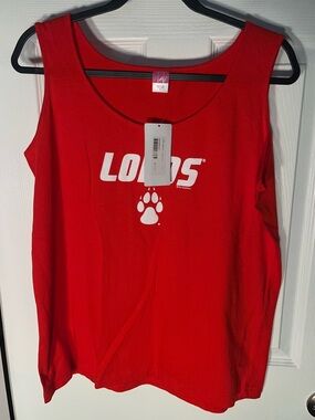 NEW Lobo’s Shirt Women’s Size XL Red University of New Mexico Sleeveless